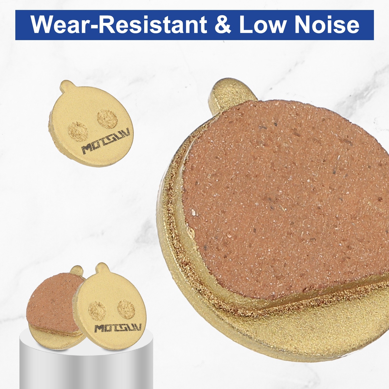 Disc Brake Pad 0.83″ x 0.94″ Bike Brake Pads, Gold