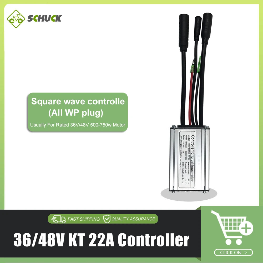 KT Controller 15A-50A E-bike Square Sine Wave Control System 36V 48V 72V Motor