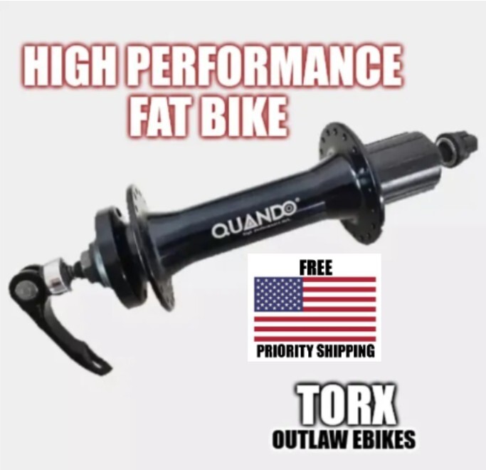 Quando Fat bike rear hub aluminum 170mm QR 8/9/10 speed 36h Cassette disc type.