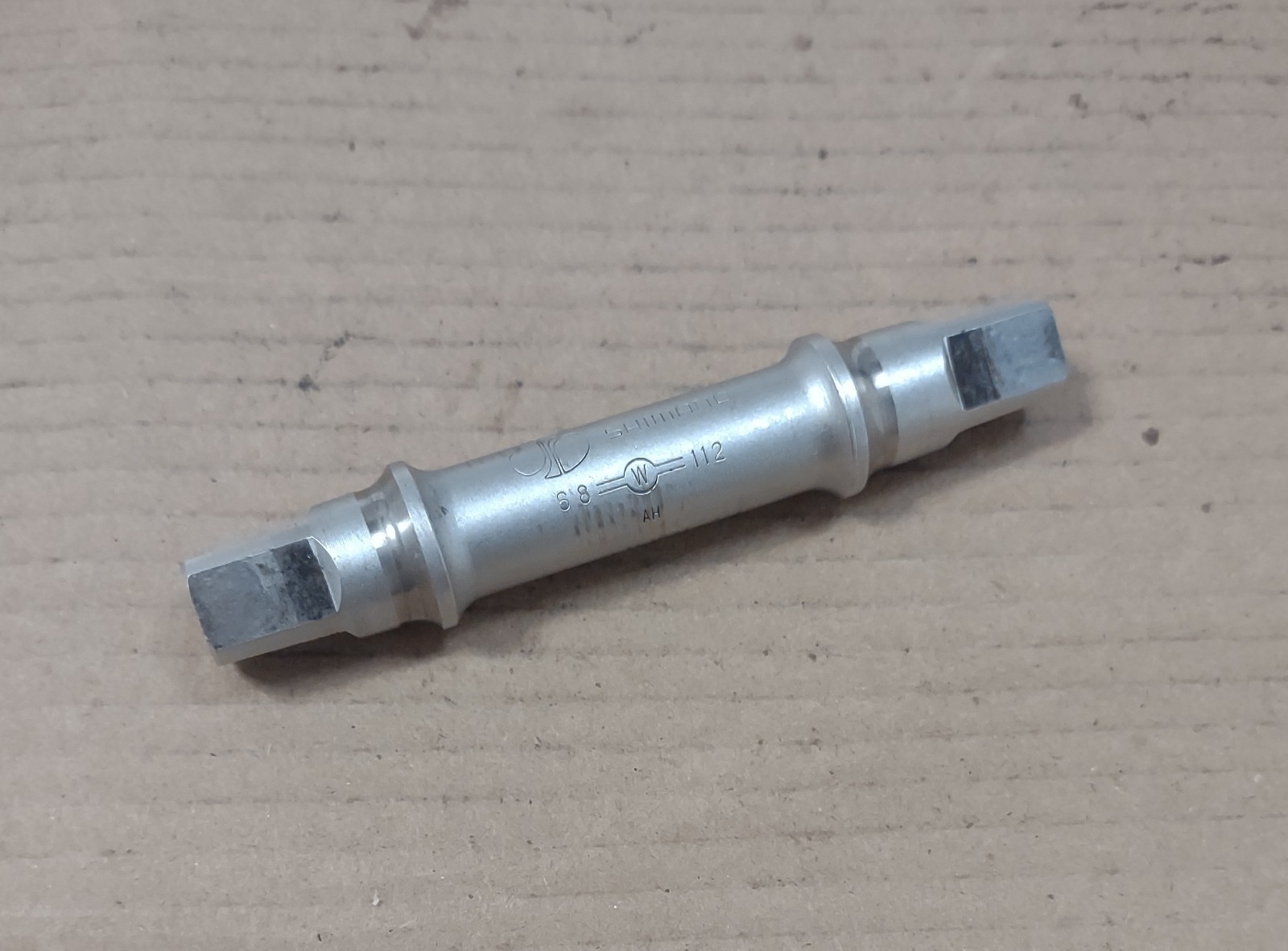 Vintage Bike Shimano Bottom Bracket Square Taper Spindle Or Axle 112 mm