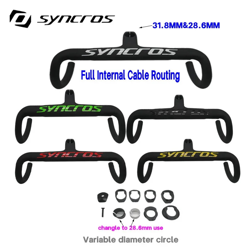 Carbon Fiber Road Bicycle Handlebar Stem Internal Cable Routing 28.6mm 31.8mm