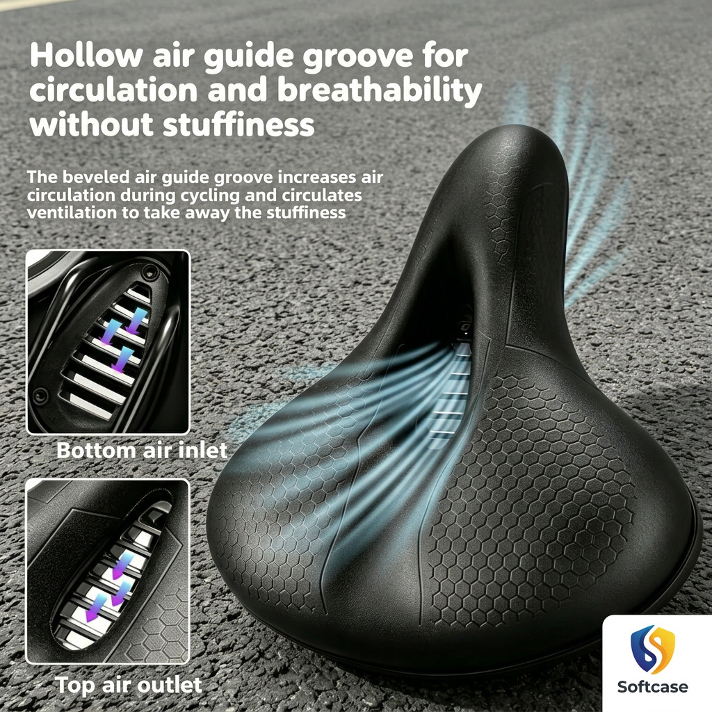 Saddle 2.0 – Ascent Bike Saddle for Hip Comfort, Shock-Absorbing Design
