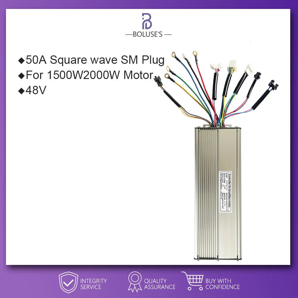 E-bike Square Wave Controller SM Plug 250W-3000W 15A-50A Motor Ebike Accessories