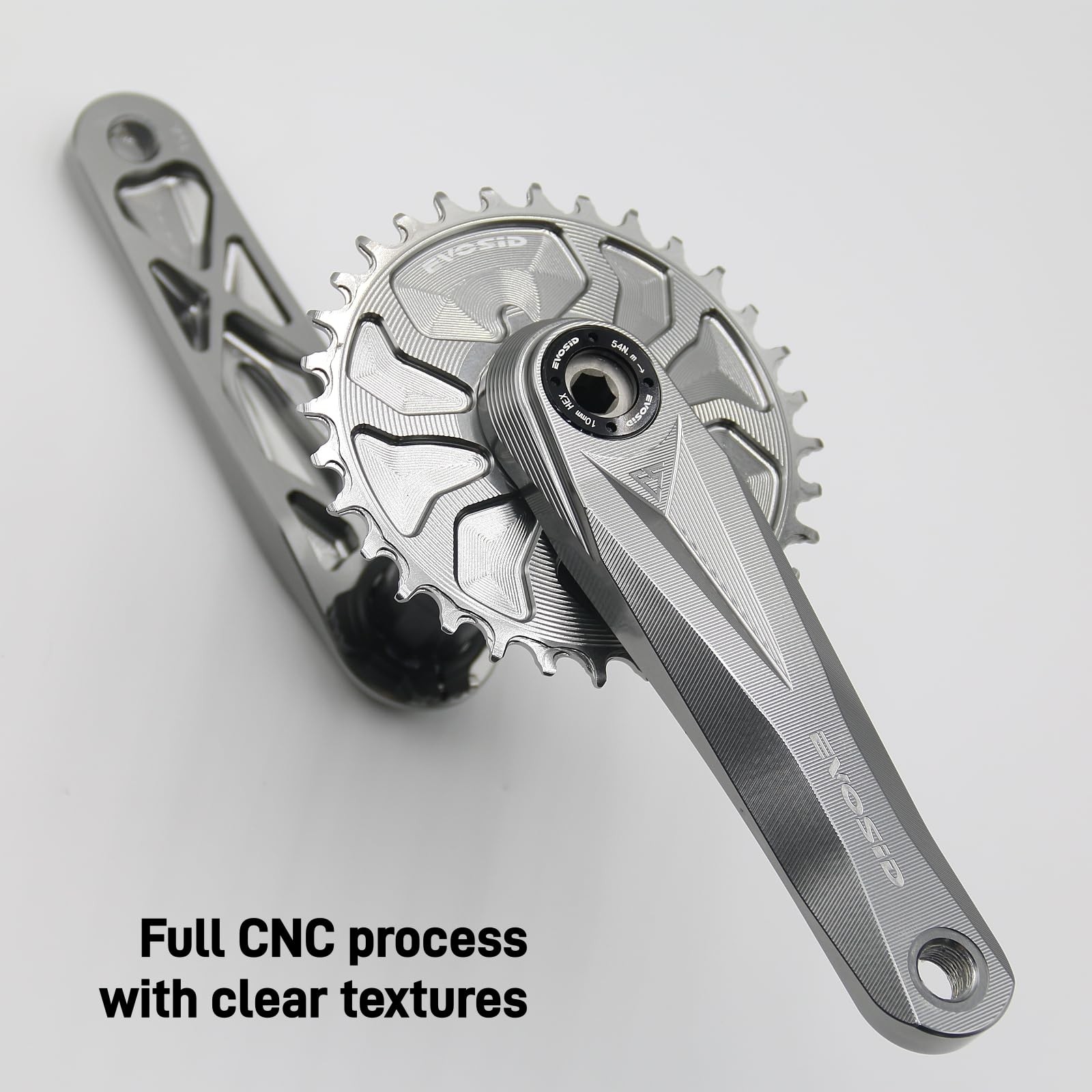 EVOSID Mountain Bike Crankset, Hollow Crank Arm 160/165/170MM CNC Aluminum Al…