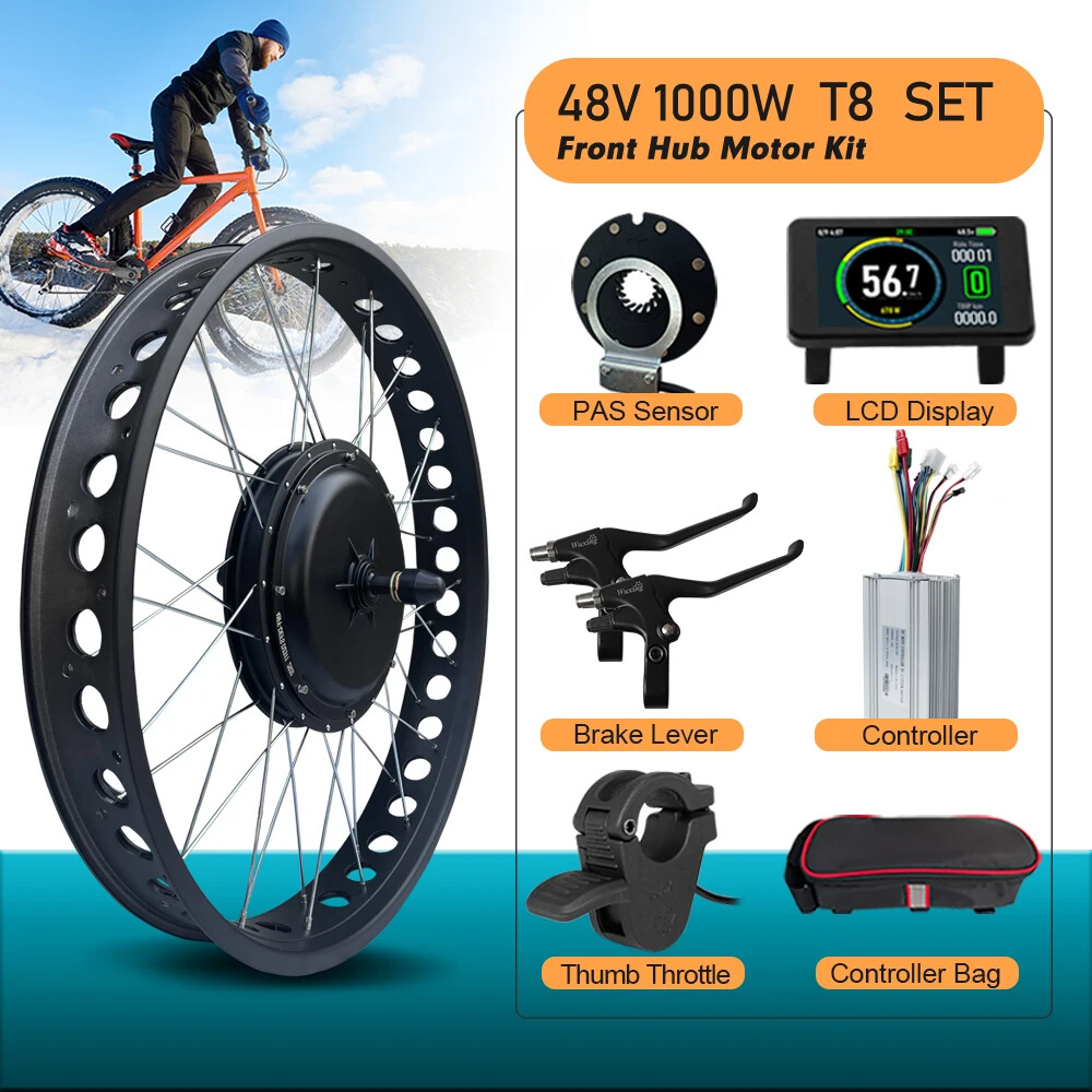 500W 1000W 1500W 20/24/26er Snow Fat Ebike Front Hub Motor for Dropout 135mm