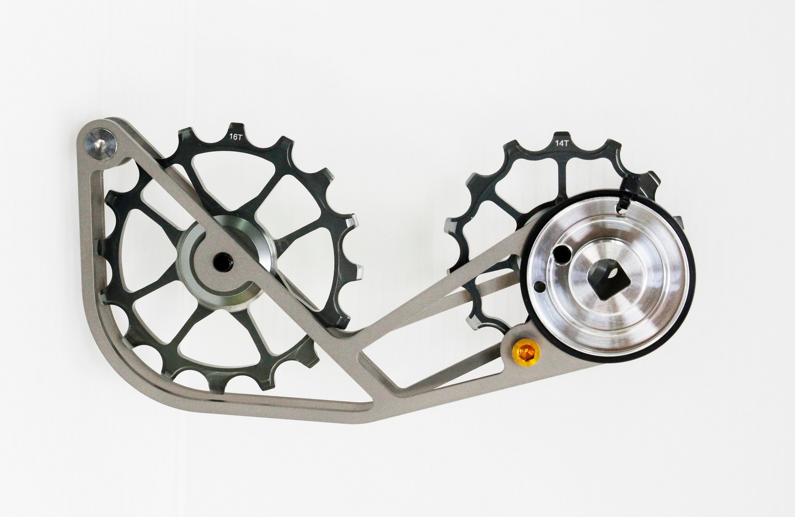 Swishti Road Bike Oversized Pulley Titanium Cage For SRAM Force Etap Axs Gray