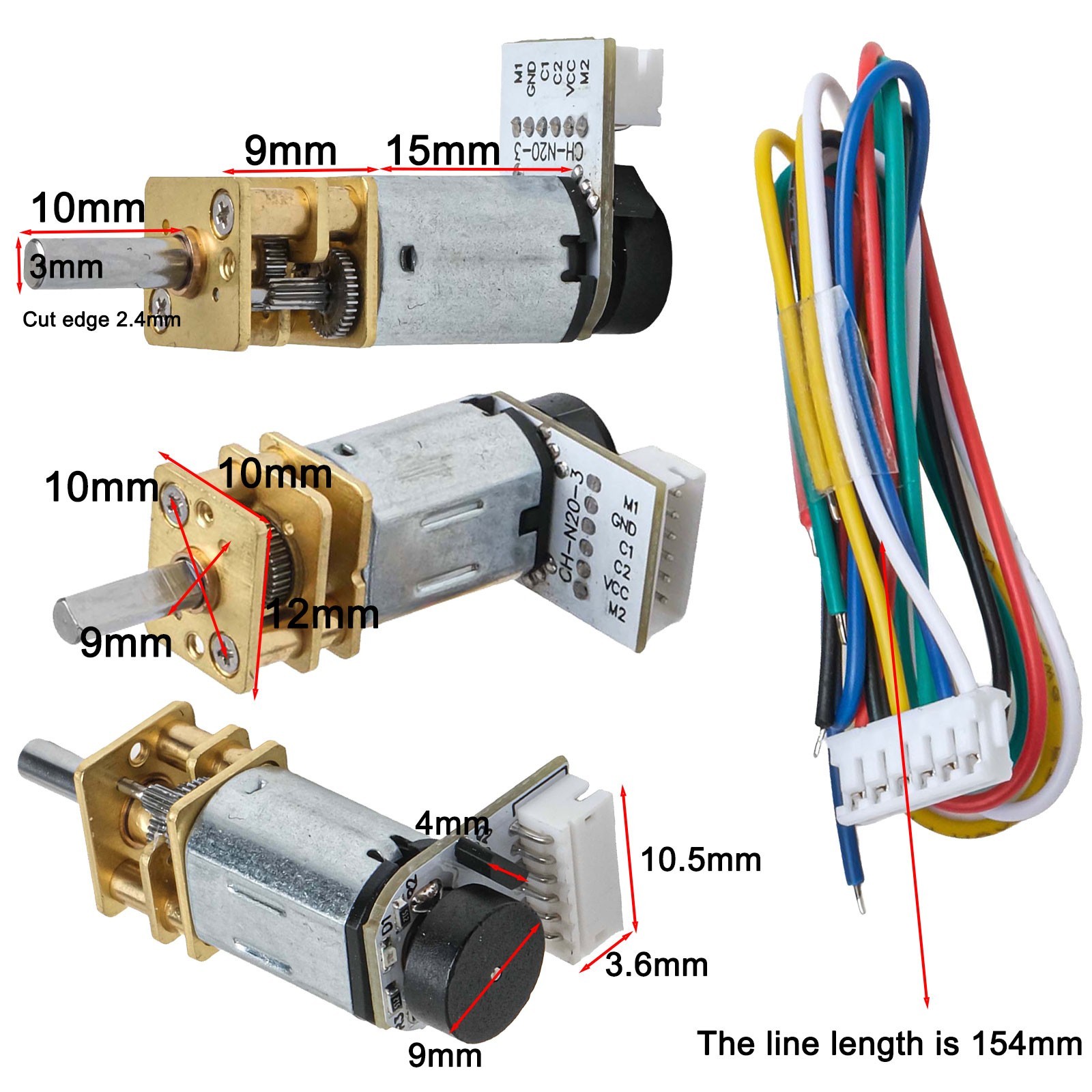 Lightweight DC 6V Gear Motor for GA12 For N20 with Enhanced Performance