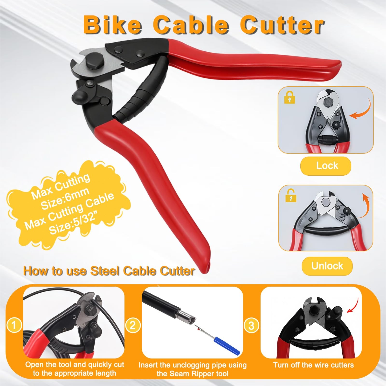 Stainless Steel Wire Cutter Bike Brake and as shown in the figure, black+red