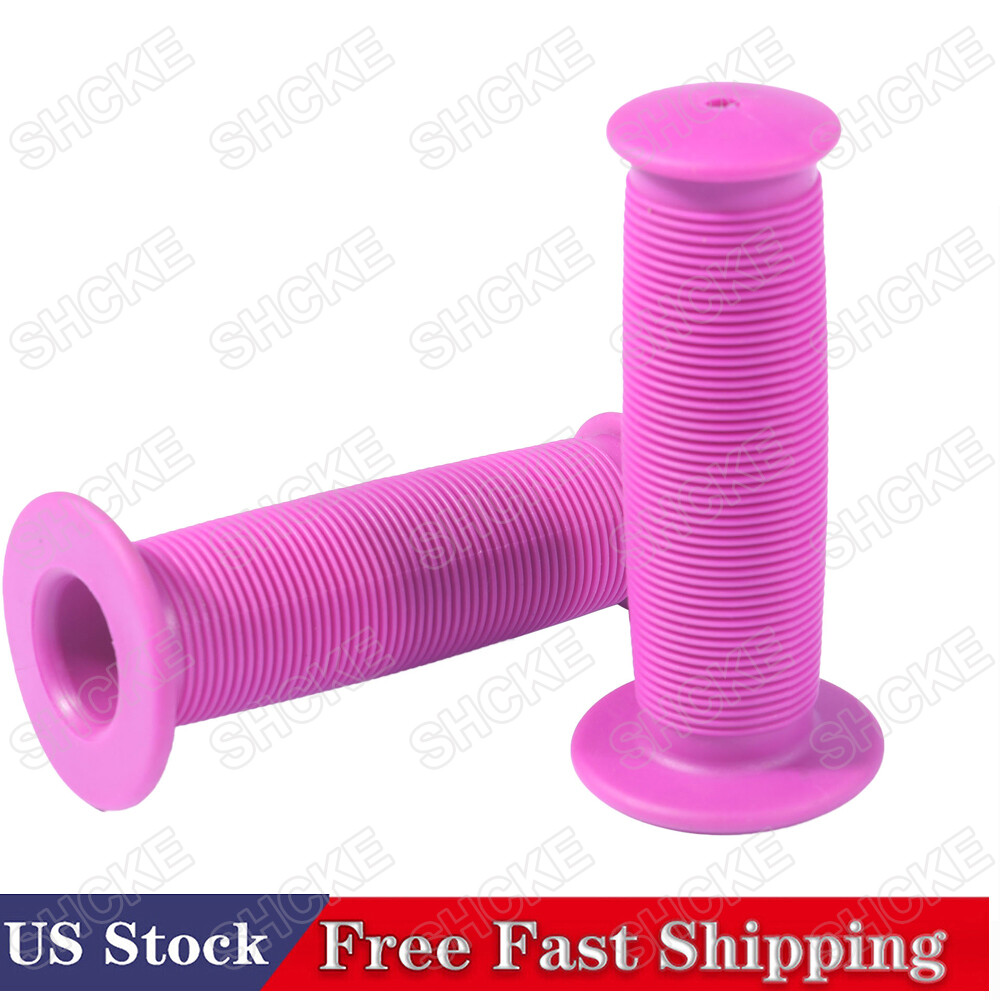2X Motorcycle Scooter Bicycle Anti-Slip Soft Rubber Handlebar Hand Grips Rose