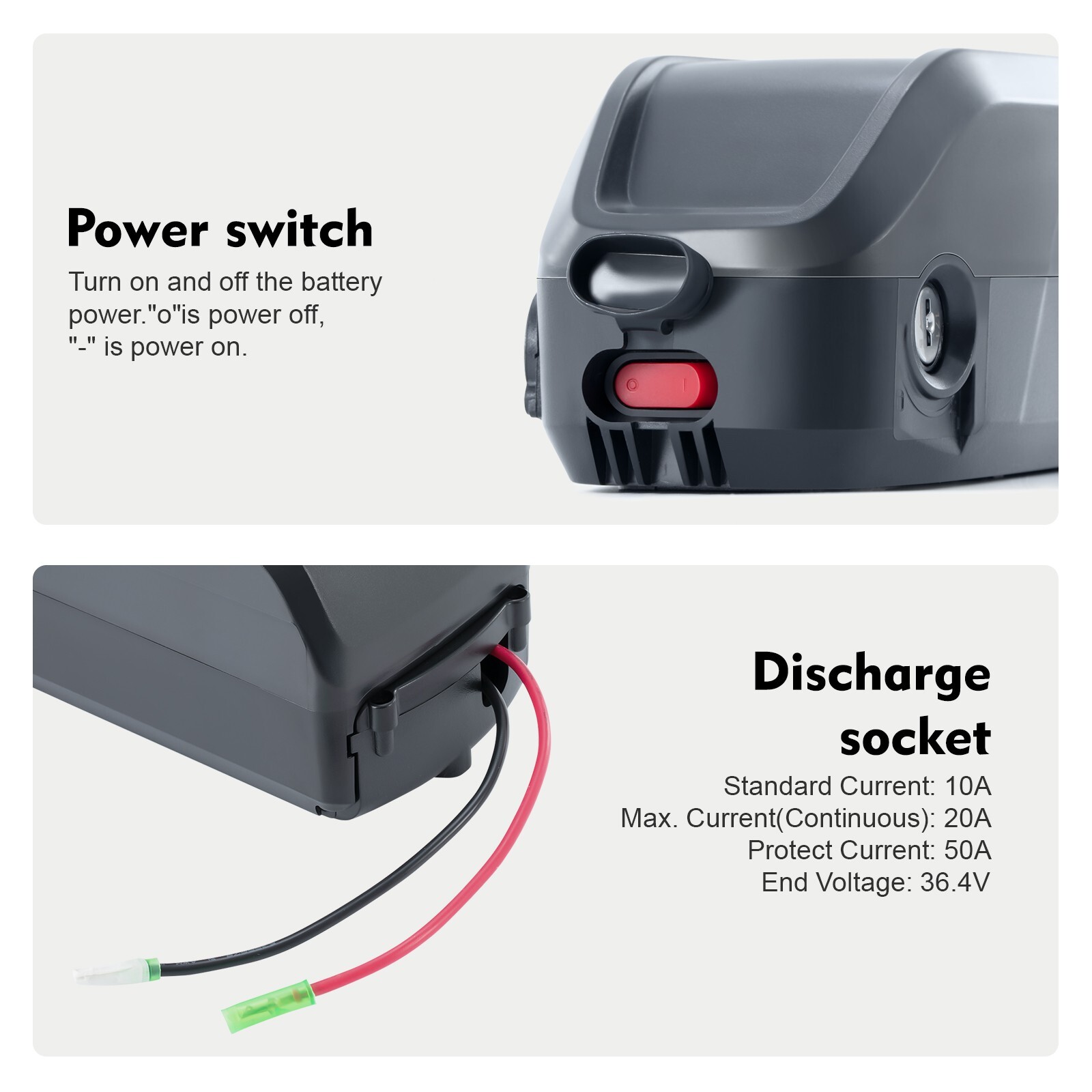Vivi Electric Bike Battery 48V 10.4Ah F26F H8 Ebike Battery Replacement