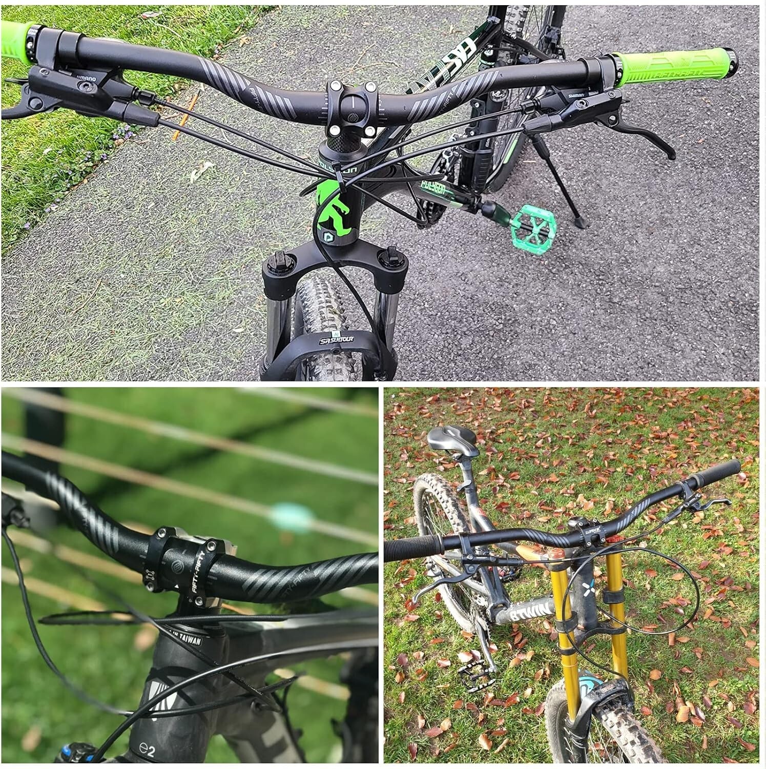 FIFTY-FIFTY Mountain Bike Riser Handlebar – (Rise 35mm, 780mm Wide, 31.8mm Dia.)