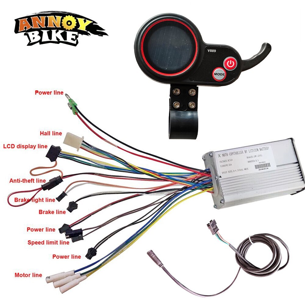Electric Scooter LCD Meter 36V350W500W 48V800W1000W Instrument Panel Controller