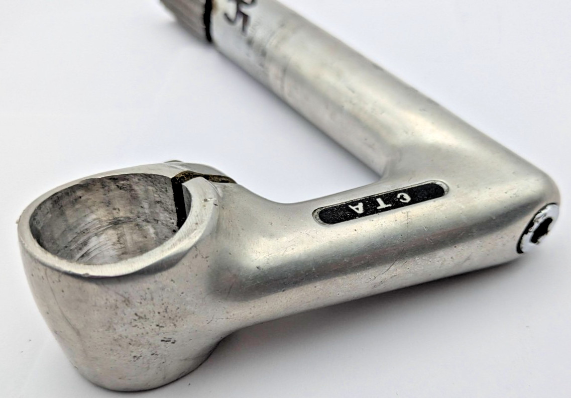 CTA QUILL STEM 22.0 FRENCH 25.0MM CLAMP 75MM REACH SILVER ALUMINUM