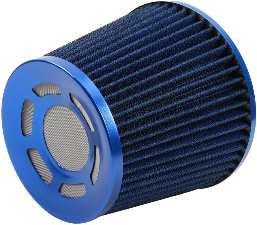 3-inch Cold Air Intake Filter 76mm, High Performance Clamp-On Engine Blue