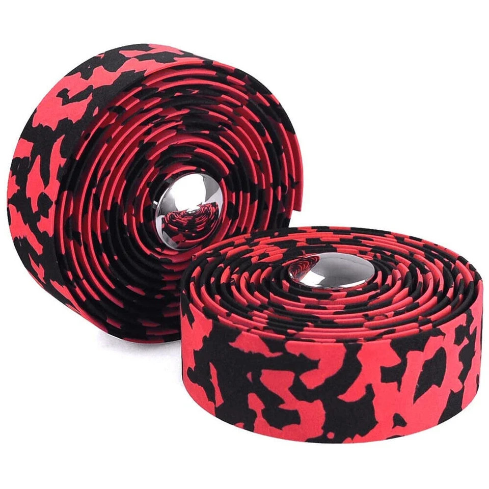 Road Bike Handlebar Tape Bicycle Cycling Bar Grip Tape Wraps Adhesive EVA Red