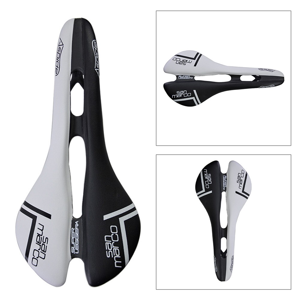 Carbon PV leather Hollow Seat Saddle 278*130mm for MTB Bike Road Bicycle Racing
