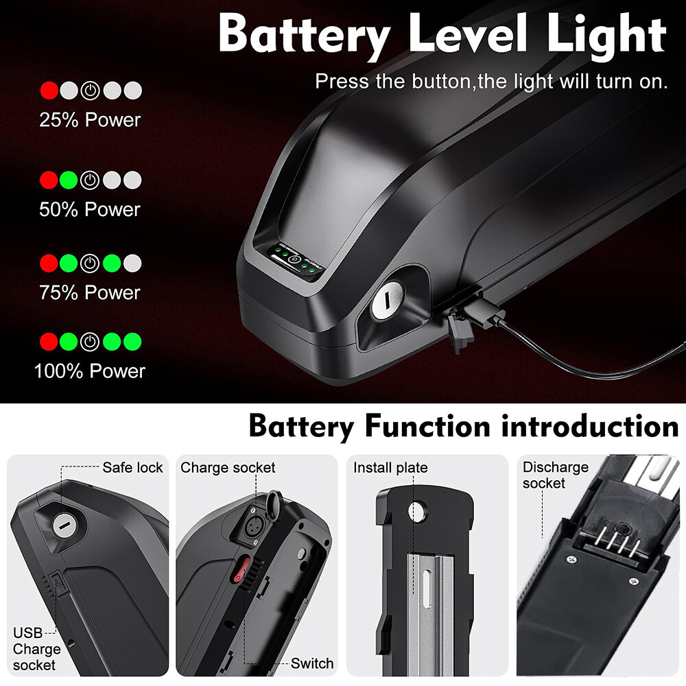 48V 30Ah Hailong E-bike Battery 200W-1500W Electric Bike Motor Lithium Batterys