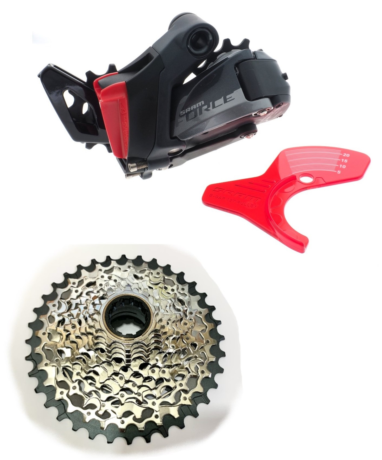 Sram Force eTap AXS 12S Rear Derailleur Medium Cage (No Battery) w/Cassette READ