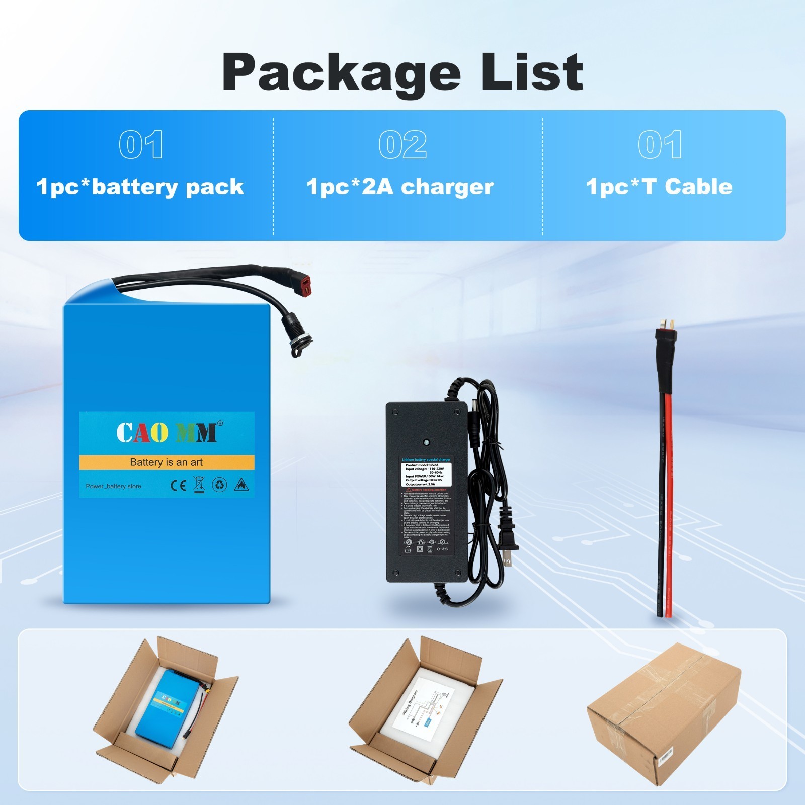 36V 14Ah eBike Lithium Battery For Electric Bicycle 100W-1000W Motor w/ 30A BMS