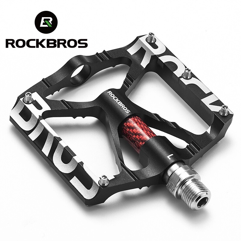 ROCKBROS Mountain Bike Pedals 9/16” Aluminum Alloy Bearing Reflective Pedals