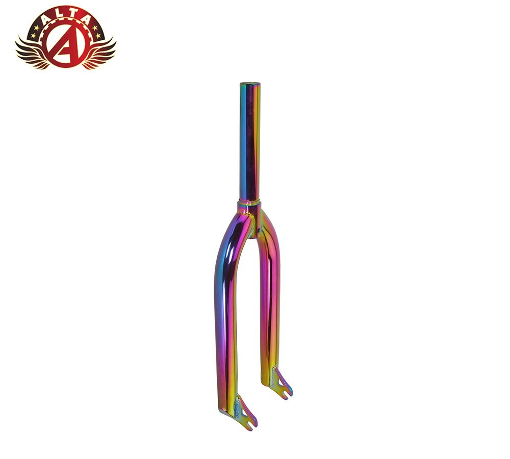 ALTA 20 Inch BMX Bike Fork Oil Slick Chromoly 1-1/8 Threadless 3/8 Axle Caliper.