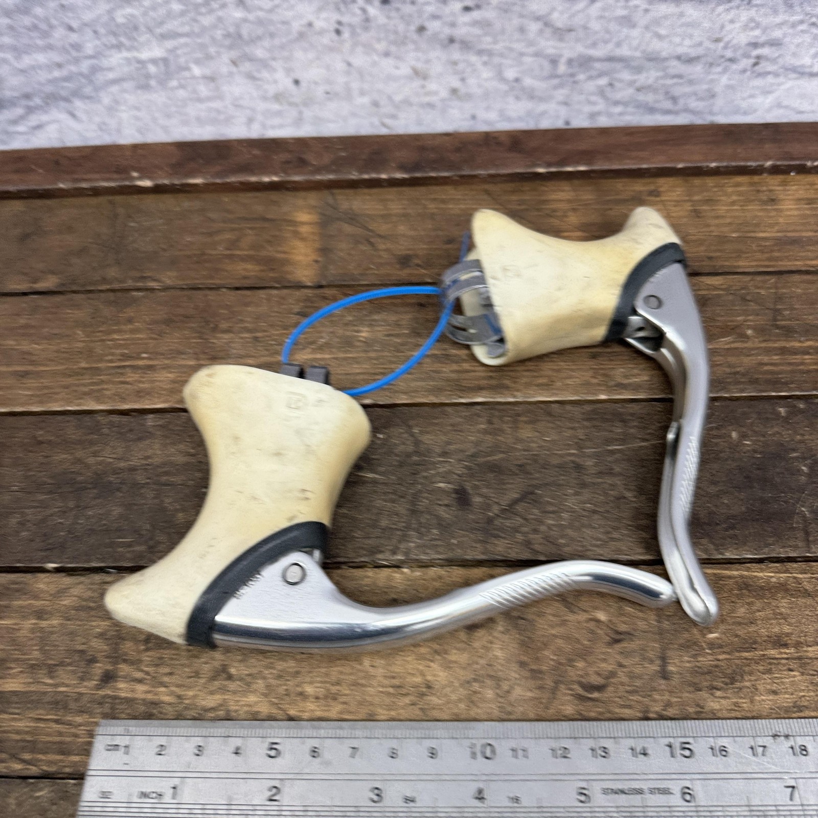 Vintage Shimano 105 BL-1051 Brake Levers Whit Pair Aero Drop Bar 23.8mm Bike
