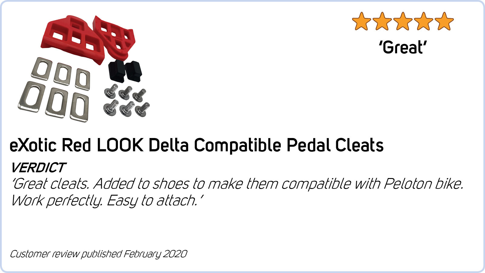 LOOK KEO Compatible Cleats, CarbonCycles 74 grams with Screws and Washers (Pair)