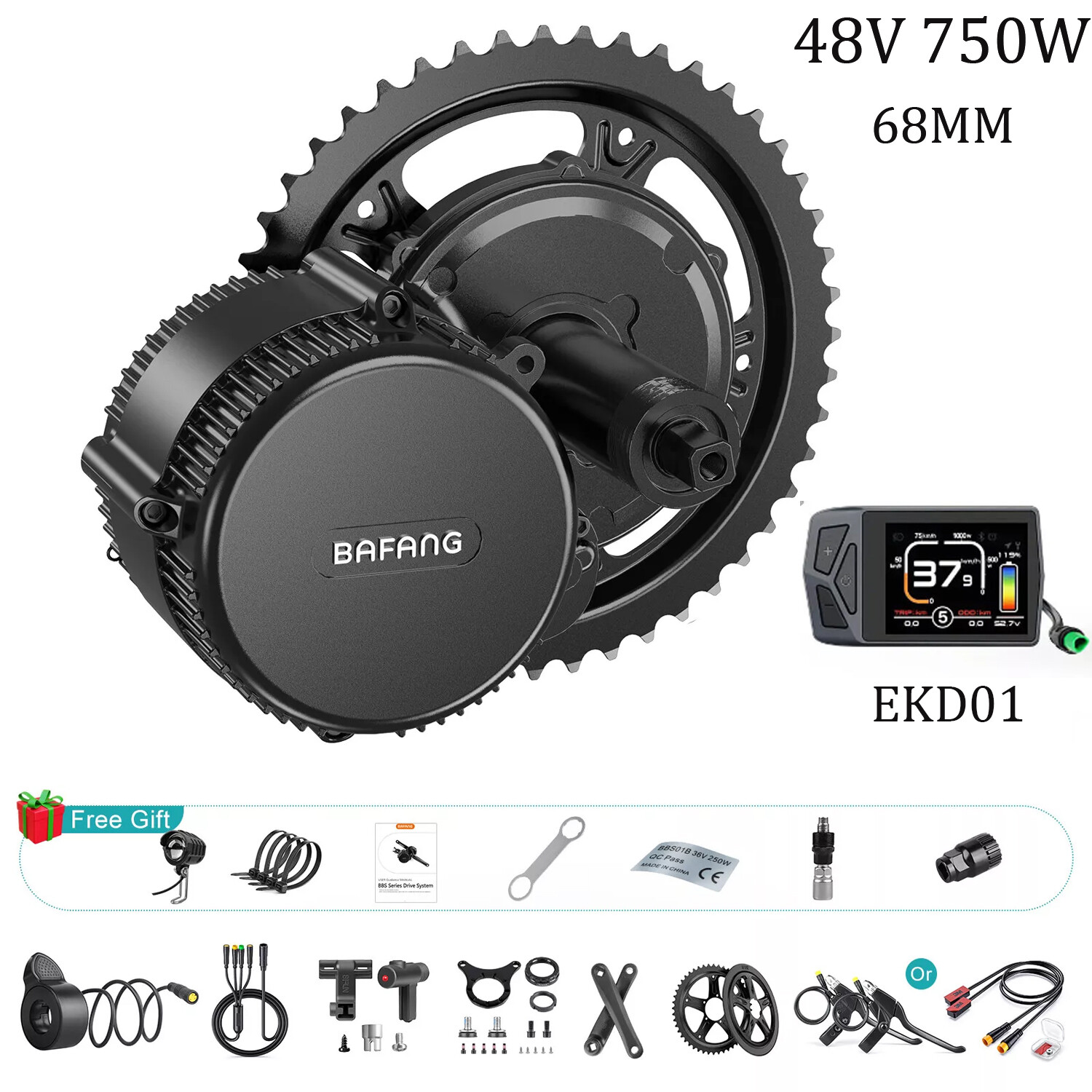 Bafang 750W Motor BBS02B BBS02 Ebike Conversion Kit Electric Bicycle Mid Drive