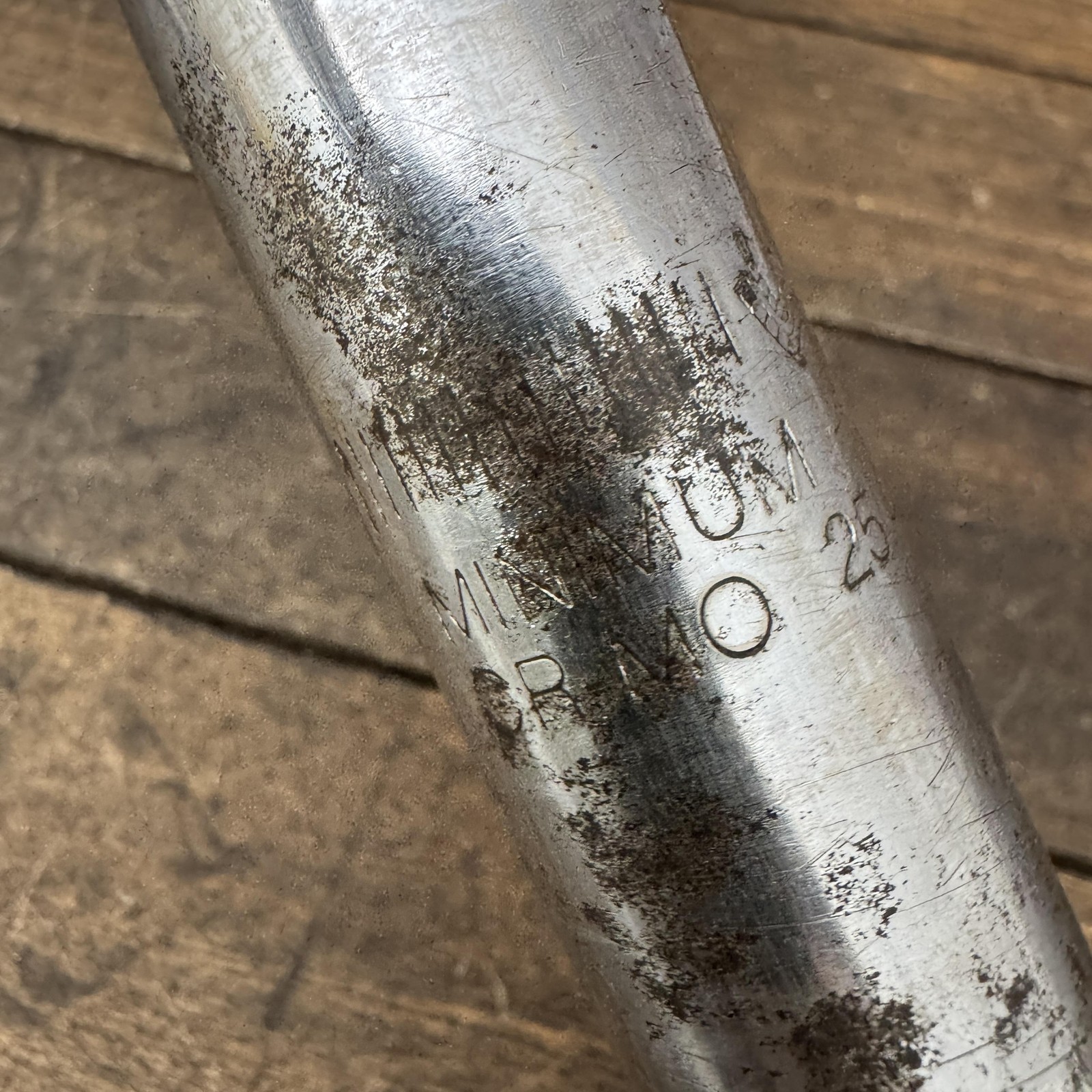 Vintage Diamond Back BMX Seatpost 25.4 mm Silver Mid School Drain Pipe Layback
