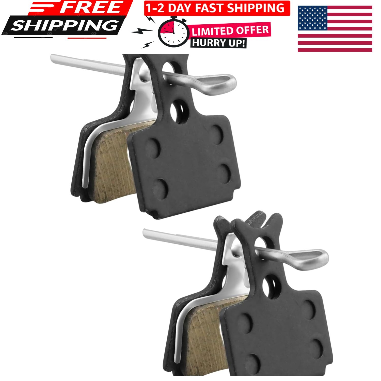 2PCS E-Bike Brake Pads Replacement for Jetson Haze Electric Bicycle Front & R…
