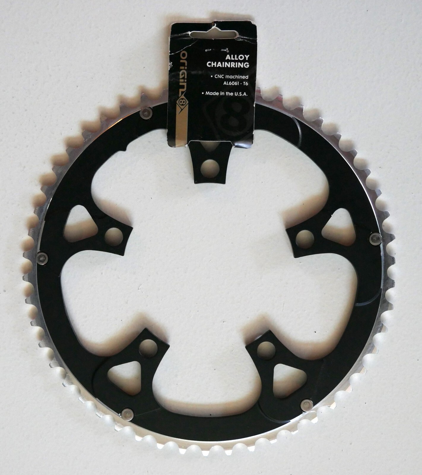 Mountain / Road Bike Bicycle Chainring 110 / 50 Tooth 5-Bolt Black / Silver