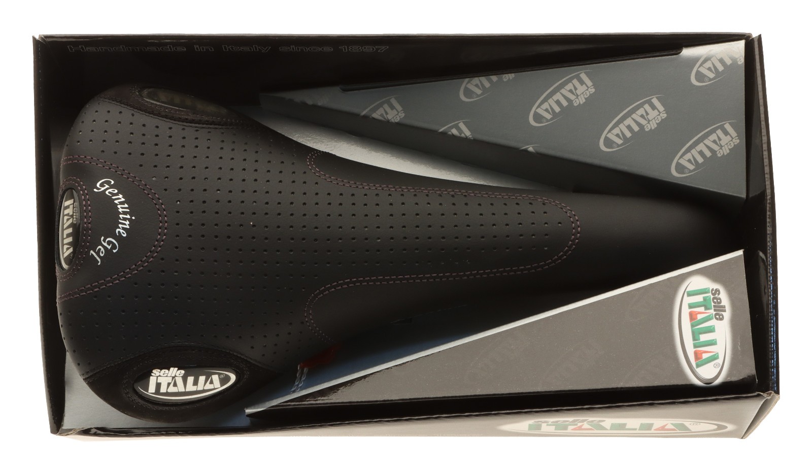 Selle Italia Flite Saddle Genuine Gel Ti Rails Perf. Black Leather NOS NIB NEW