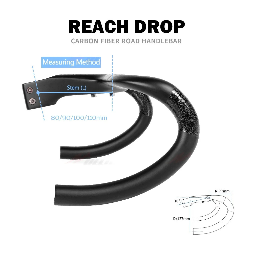 Full Carbon Bicycle Internal Cable Integrated Handlebar with Spacers and Mount