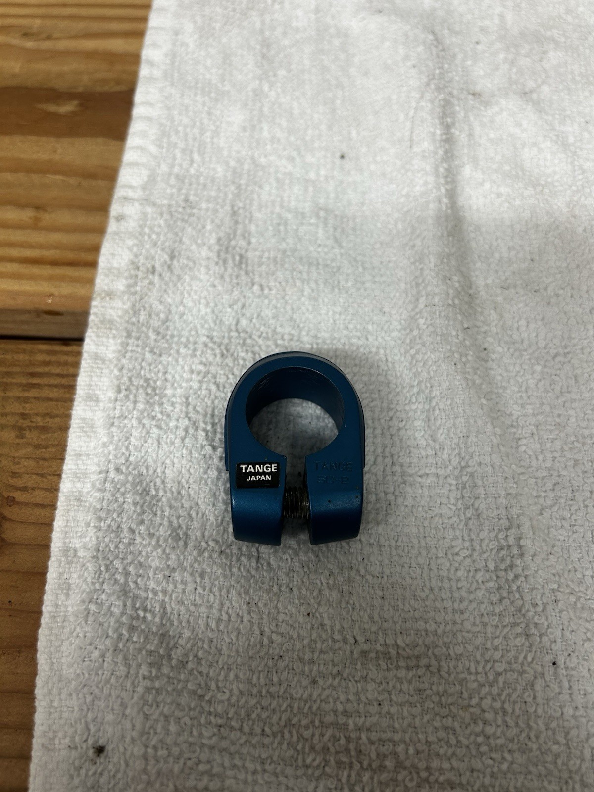 Tange Blue Aluminum Bicycle Seatpost Clamp 25.4 mm Universal