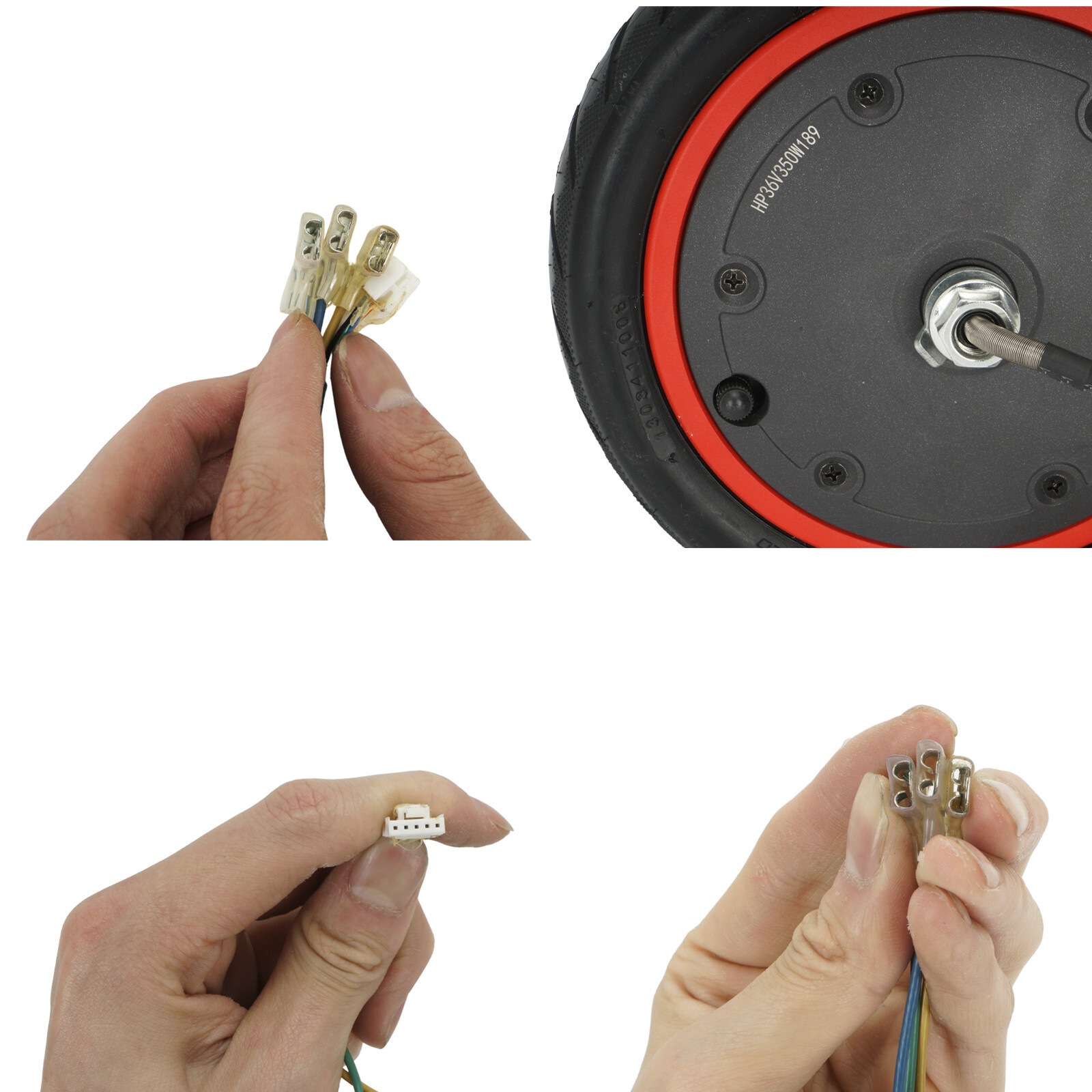 350W Front Motor Wheel Solid Tyre Assembly for Xiaomi M365Pro Electric Scooter