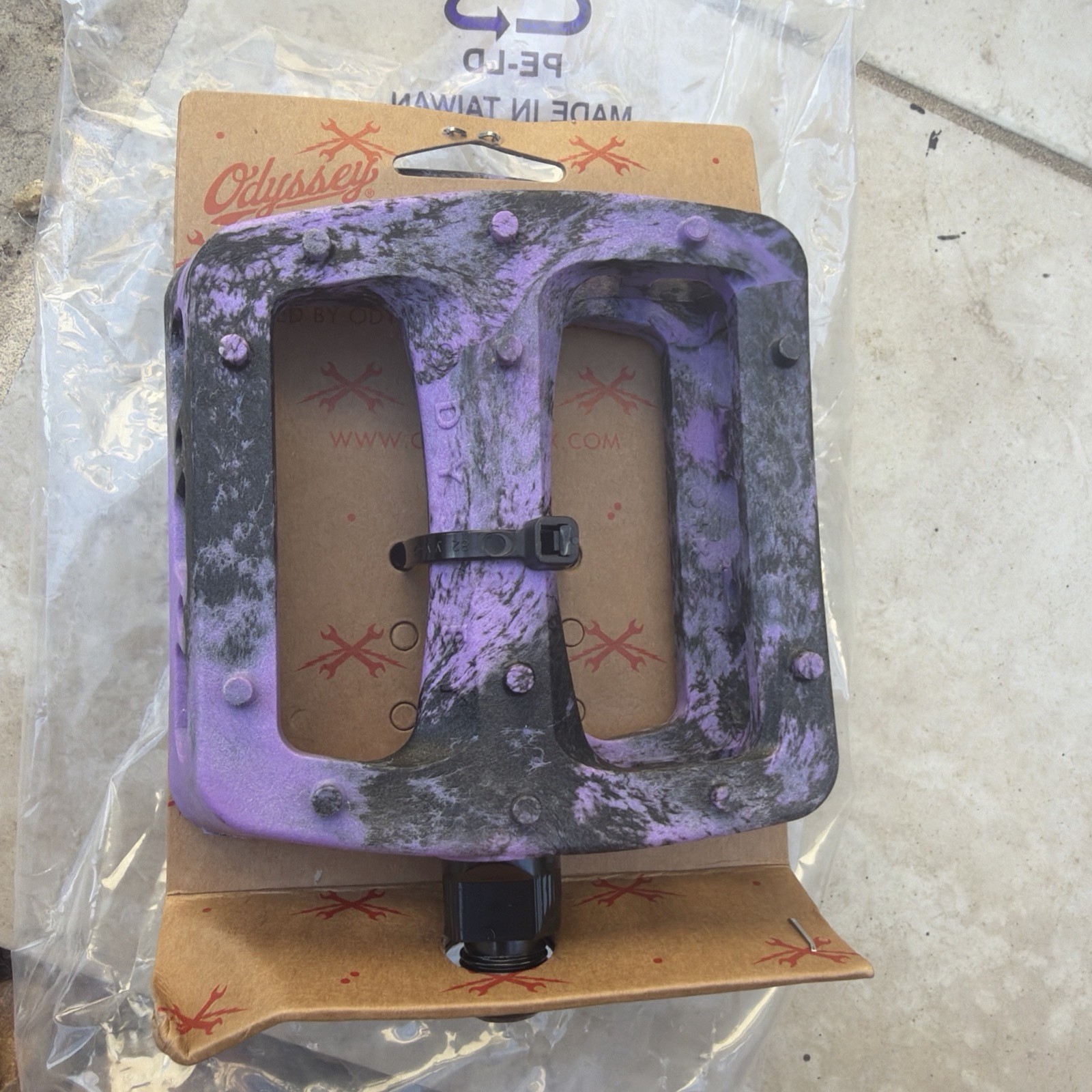 ODYSSEY Twisted Pro PC Pedals Purple/Black swirl 9/16