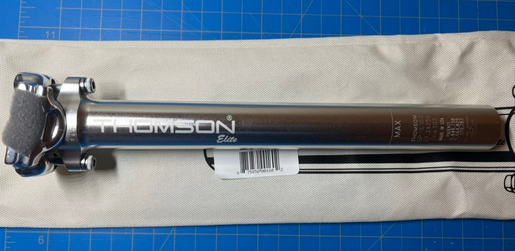 Thomson Elite Seatpost 27.2 X 250mm Zero Setback, Silver – SPE102