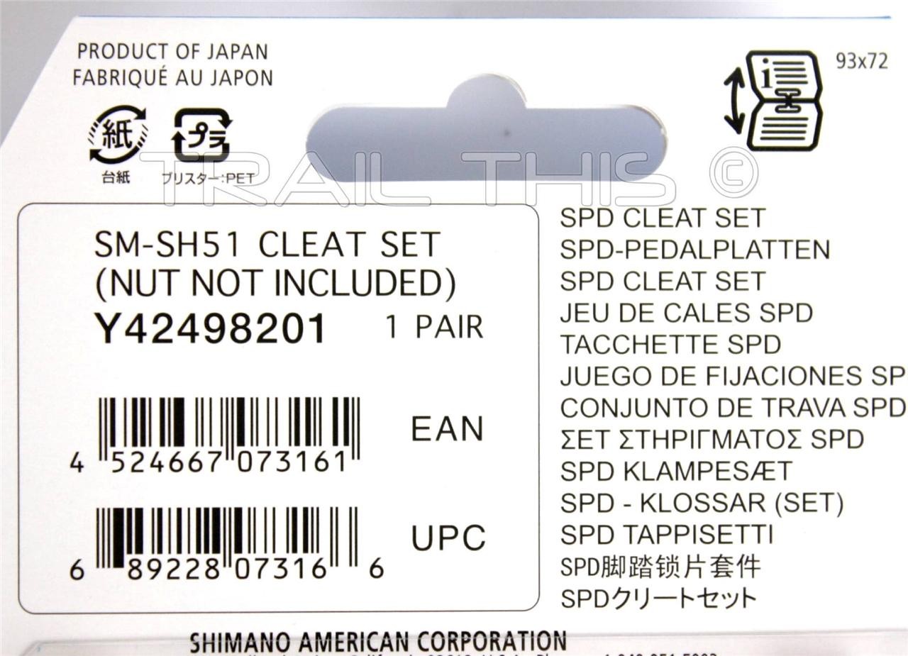 Shimano SM-SH51 SPD Cleats MTB Black – Single Release
