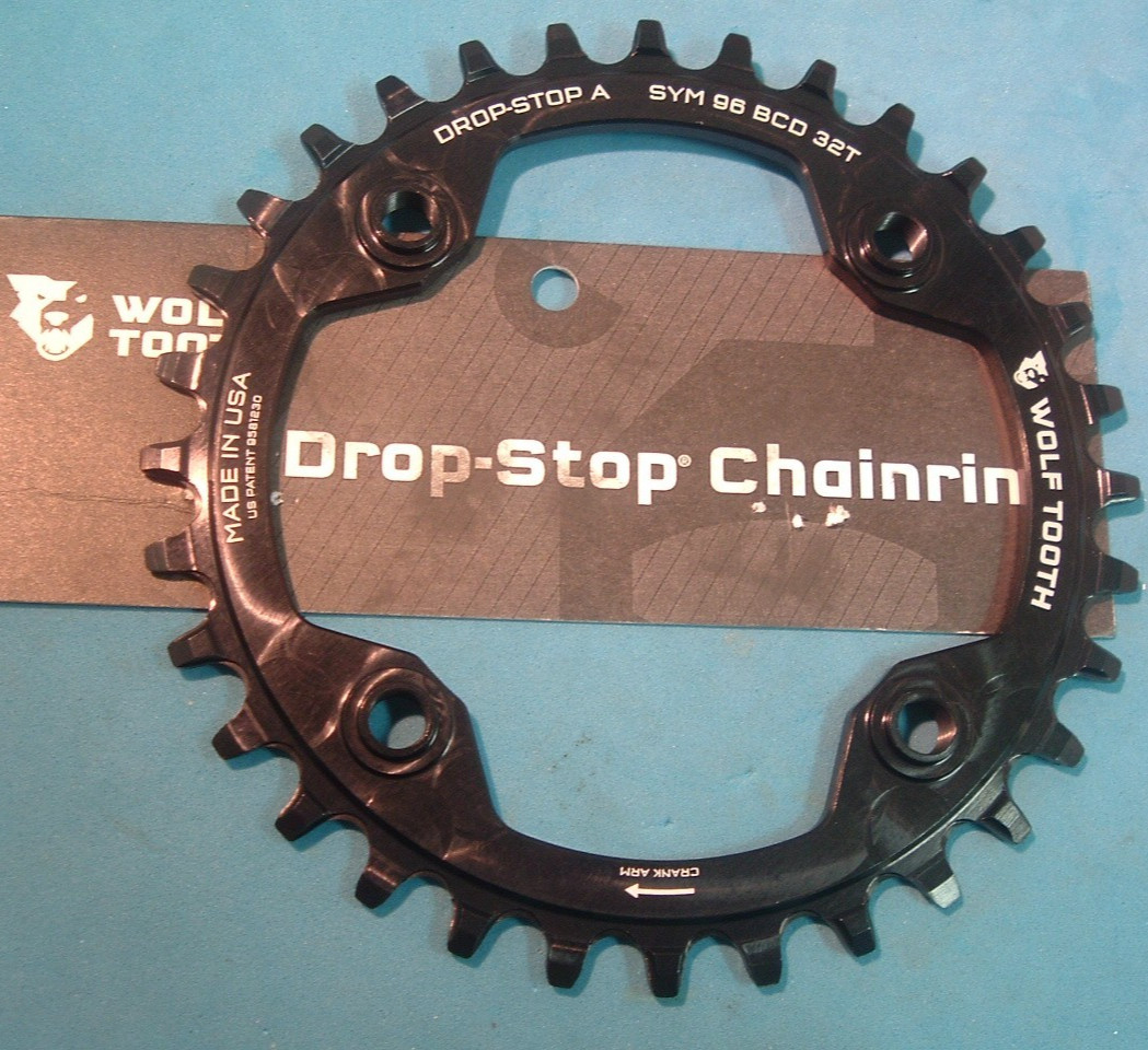 Wolf Tooth Drop Stop A Narrow/Wide 32T x96BCD MTB Chainring NEW-1×9-11-Spd-NIB