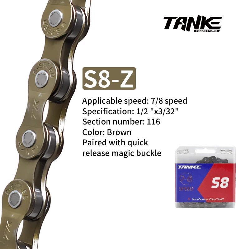 Bike Chain S8-S12 MTB Road Variable Speed 116/126 Links Bicycle Chain Durable