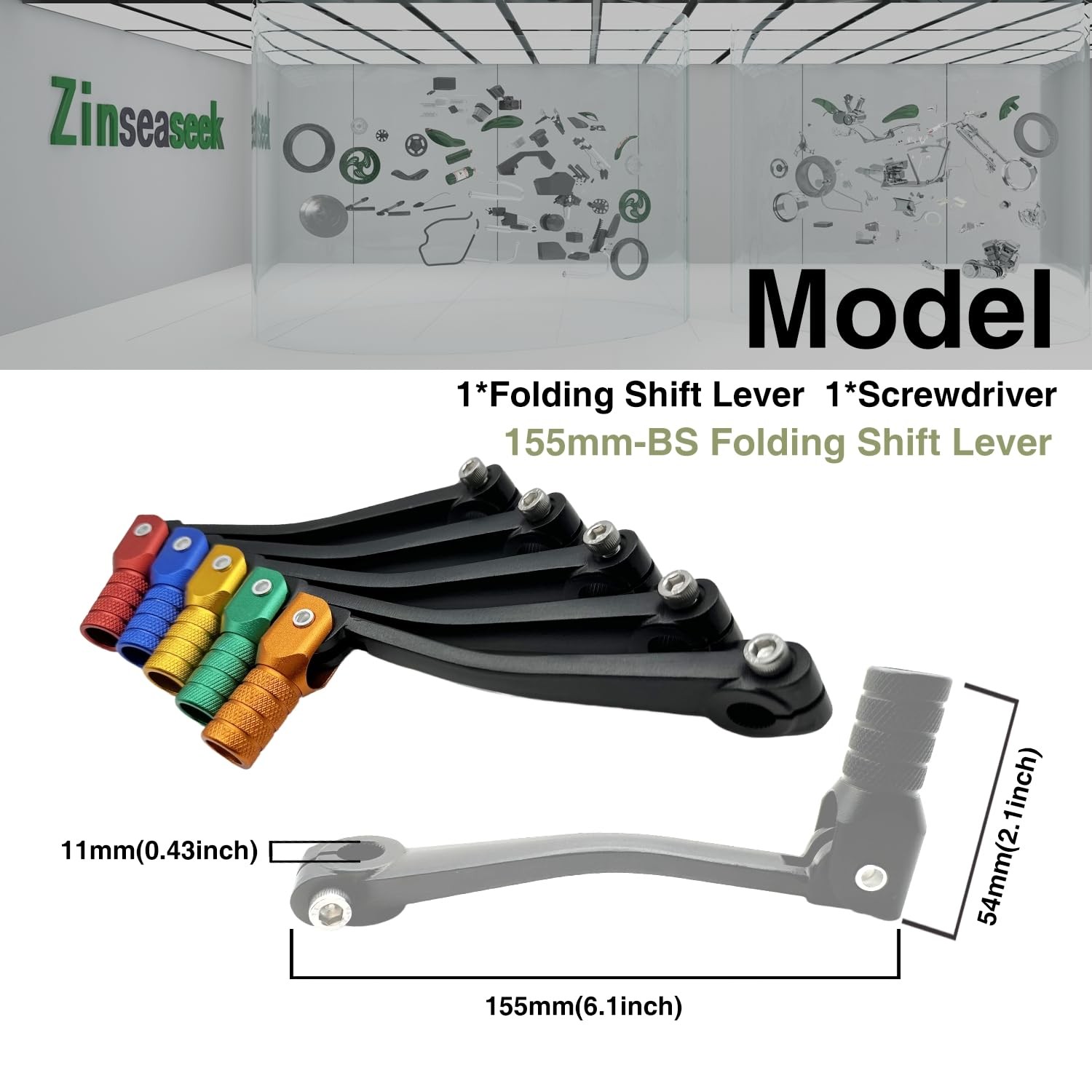 Gear Shifter 119mm 155mm Folding Shift Lever for Motorcycle Dirt Bike Apollin…