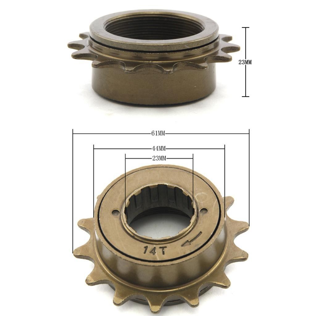 BMX Bike 14T Tooth 34MM Single Speed Freewheel Sprocket 1/2″ x 1/8″-