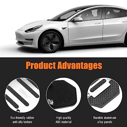 3PCS Non-Slip Car Pedal Pads, Manual Gearbox Gas Pedal Brake Silver&Manual