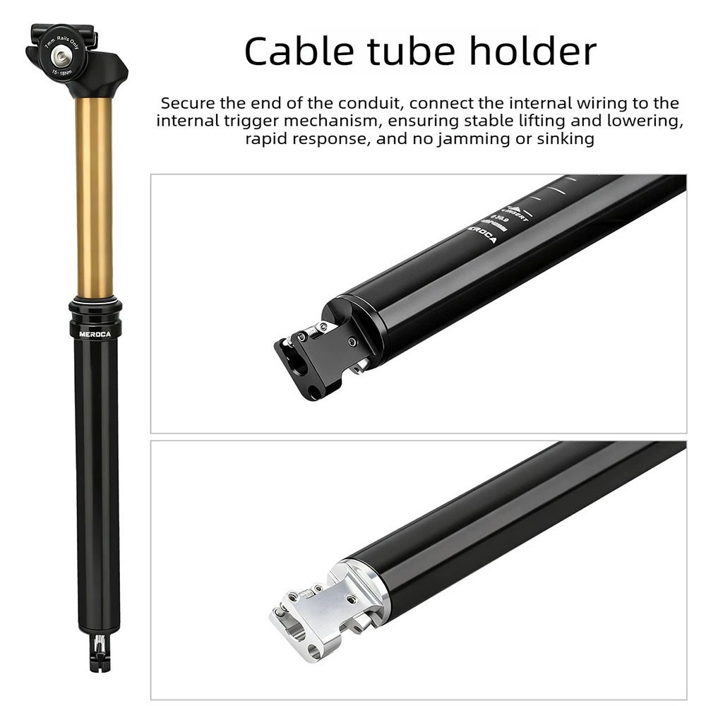 Bicycle Dropper Seatpost Internal Routing MTB Remote Control Hydraulic Lifting