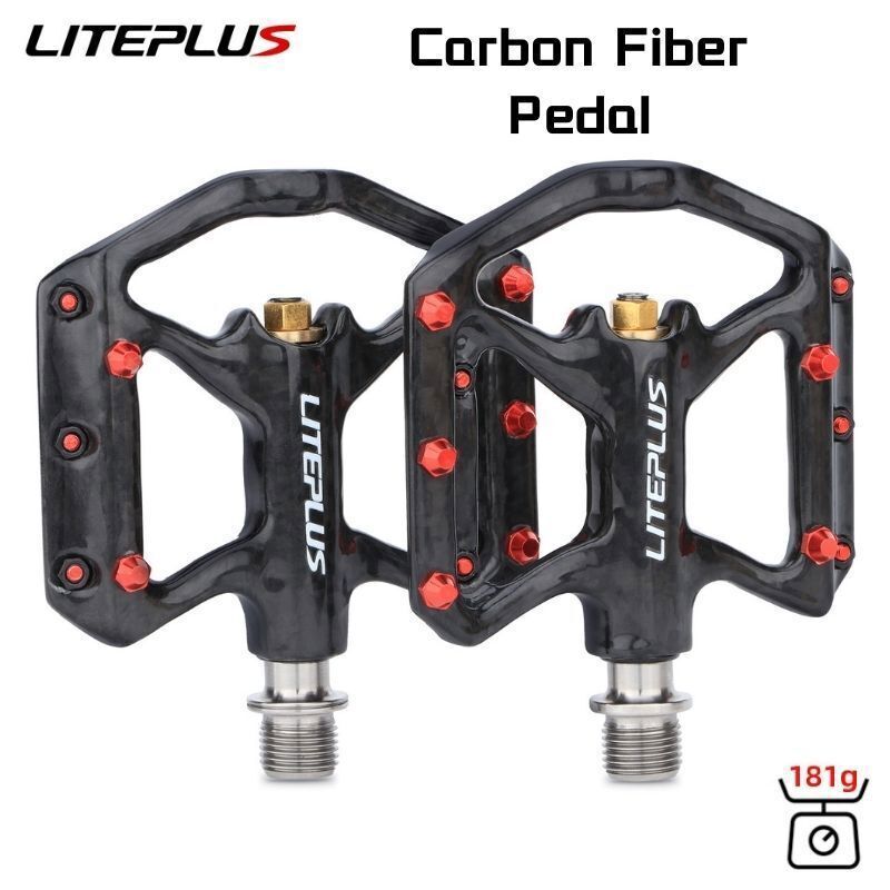 LITEPLUS Ultralight 181g Carbon Titanium Bike Pedal 9/16″ MTB Road Bike Pedals