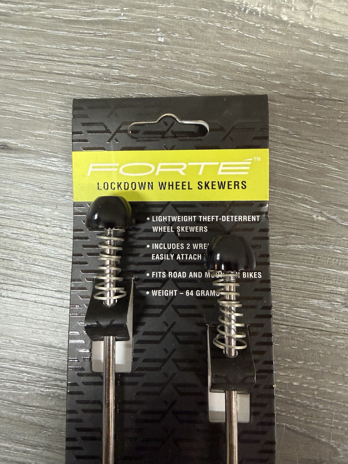 Forte Lockdown Bike Wheel Skewer Set with Wrenches 64 grams