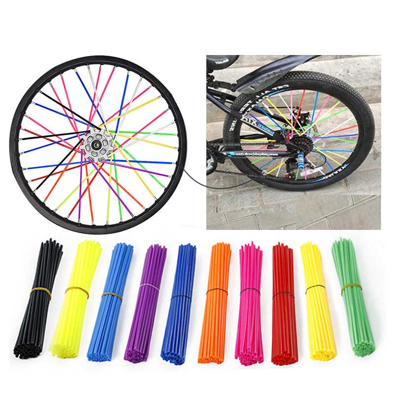 24CM Length Bike Cycle MTB Wheel Rim Spoke Shrouds Wraps Skins Covers 11 Color