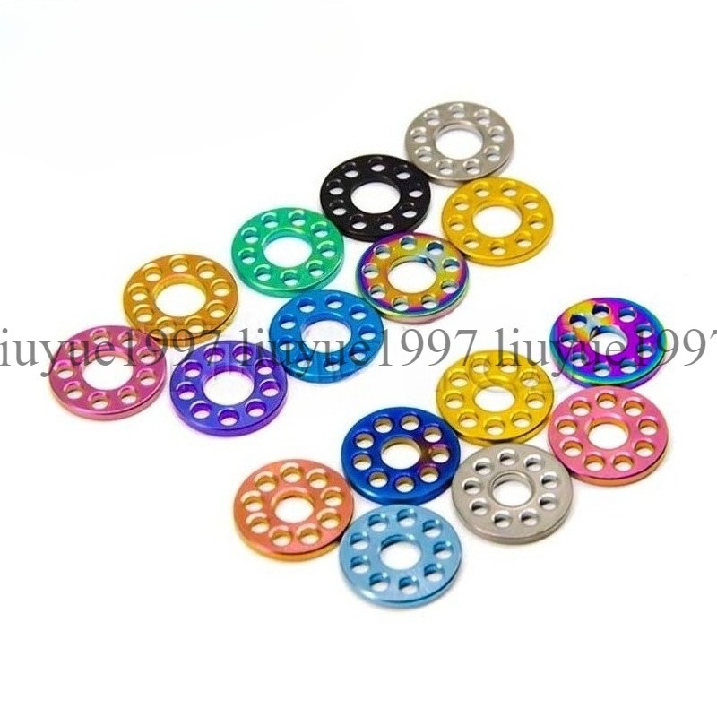M6 M8 M10 Porous Ti Washers Titanium Drilled Spacer Gaskets for Motorcycle