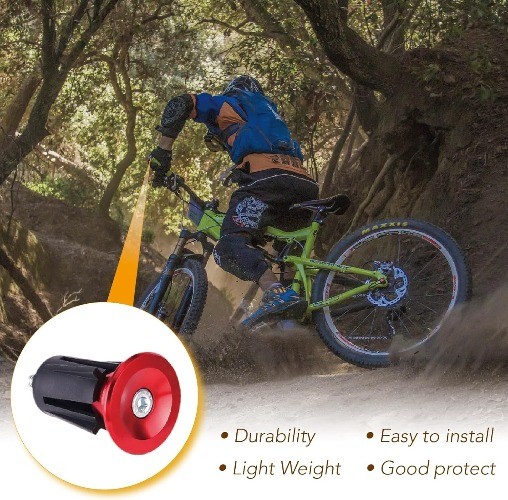 Bike Handlebar Ends Caps with ScrewColor: Black Color: Black
