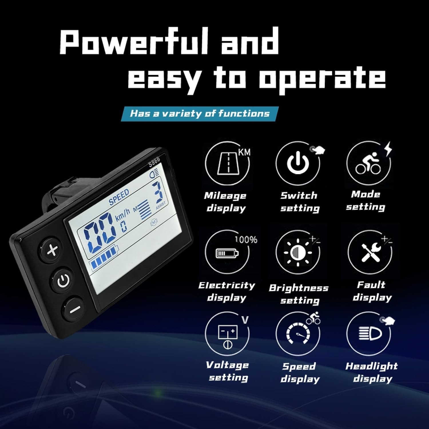 Ebike Controller 500W 25A Brushless Motor LCD Display 36V 48V Speed Control